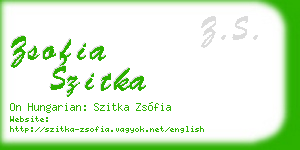 zsofia szitka business card